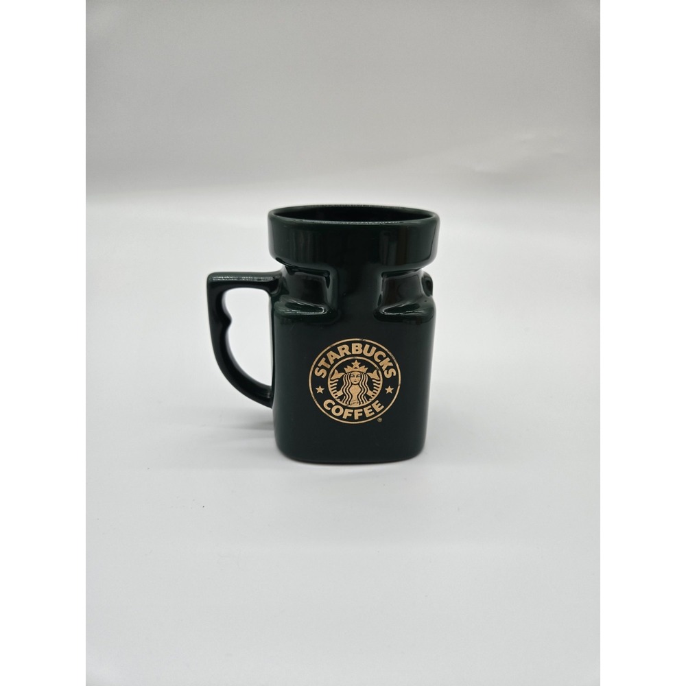 Vintage Starbucks Coffee Travel Cup ToGo Mug Golden Mermaid Siren Logo with Lid